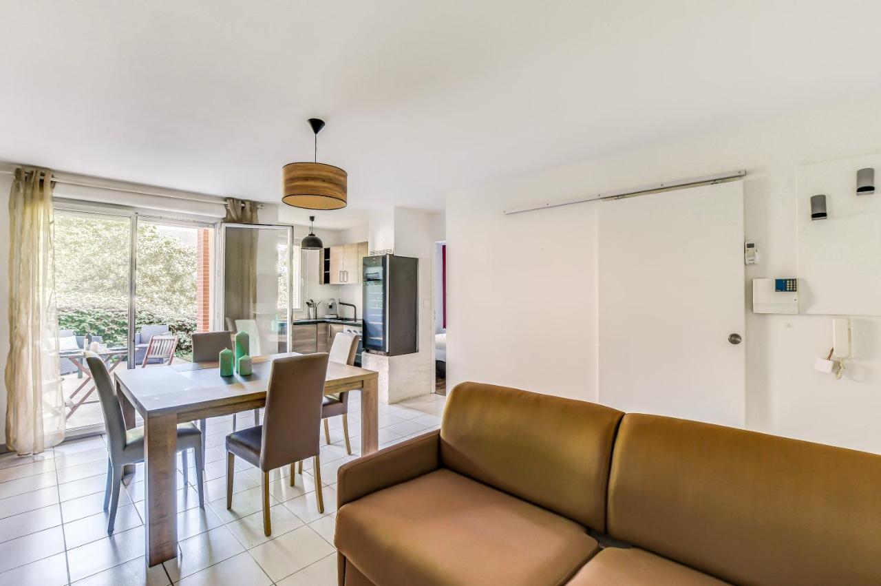 T2 Jardinet Avec Piscine, Parking Et Tennis 툴루즈 외부 사진